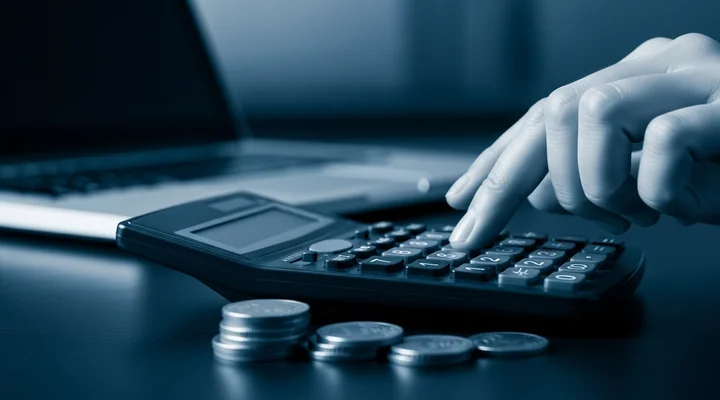 Un analista compara el coste de adquisición de cliente con el valor de vida del cliente usando una calculadora y un gráfico de coste por cliente en un portátil