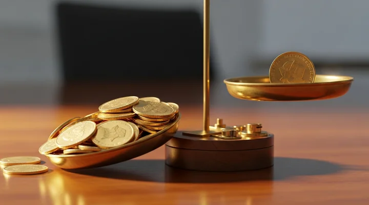 Una balanza de latón comparando una pila alta de monedas frente a una sola moneda, como imagen del valor que devuelve un cliente frente a lo que costó captarlo